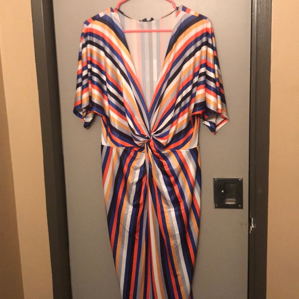 Low cut striped dress